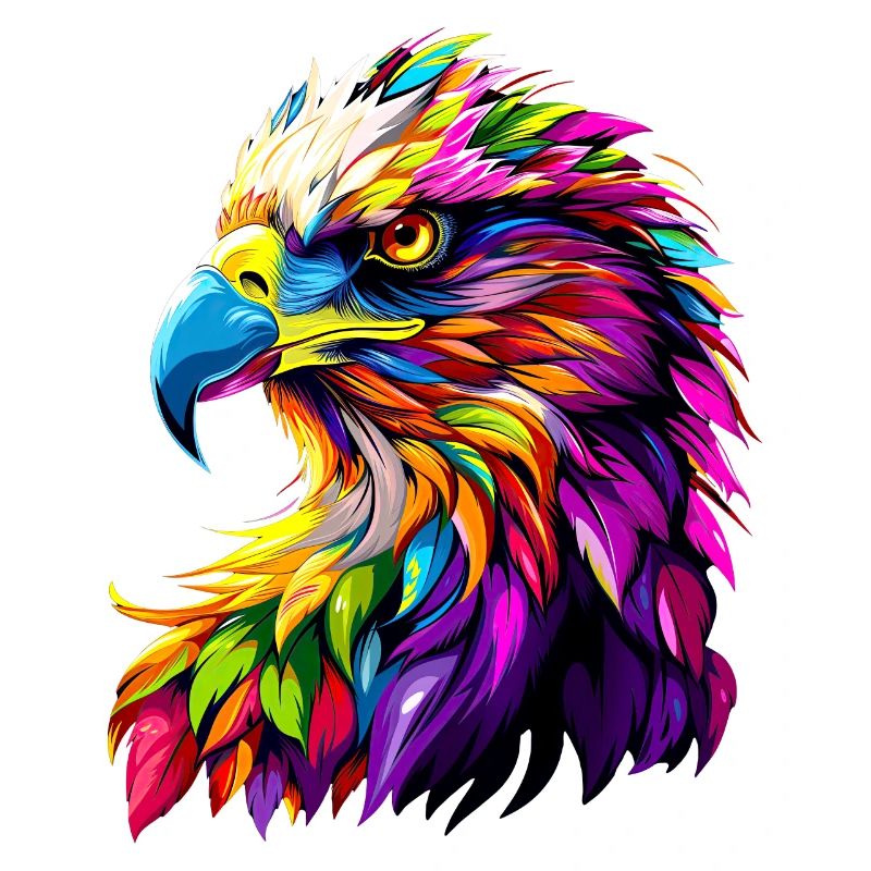 Eagle Pop Art Bright Colors Golden Eagle White-tailed Eagle
