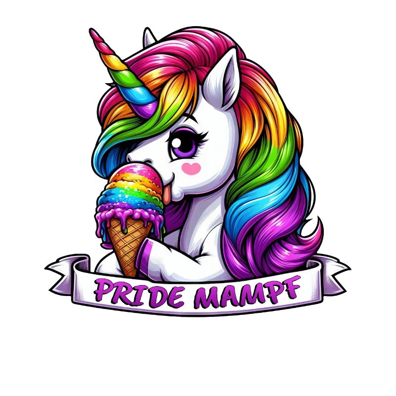 LGBTQ Einhorn Regenbogen Pride Mampf Eis