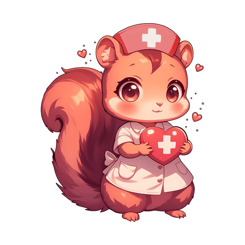 Pflegerin Eichhörnchen Krankenschwester Ärztin