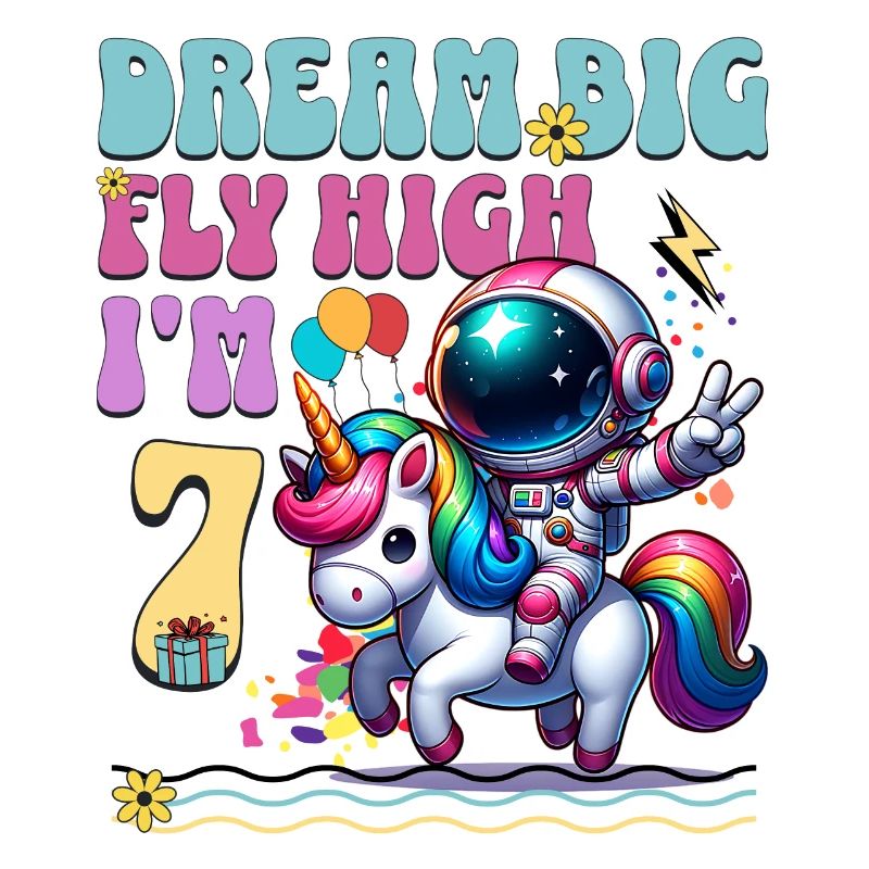 Astronaut Einhorn 7. Geburtstag
