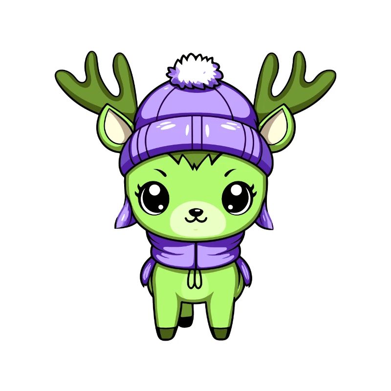Bande dessinée d’hiver cerf