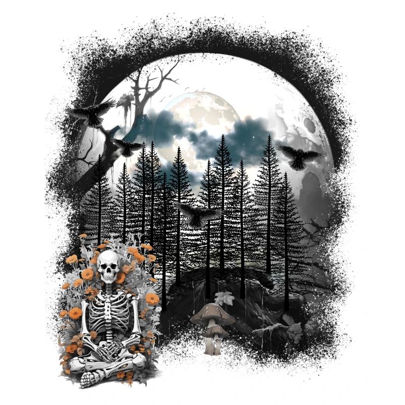 Halloween Skeleton Forest Ghost Ghost Ghost