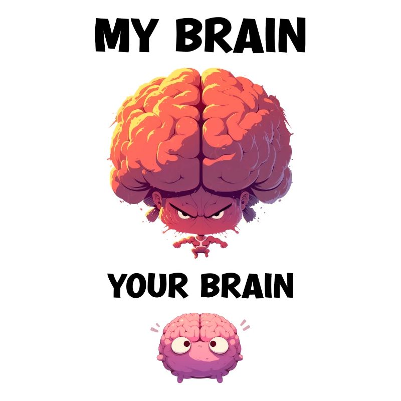My Brain Your Brain Sarcasm Cartoon Brain