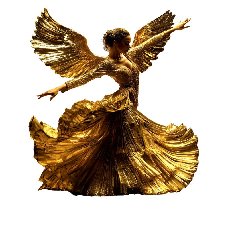 Danseuse de flamenco Aile d’or Espagne Robe Danseuse