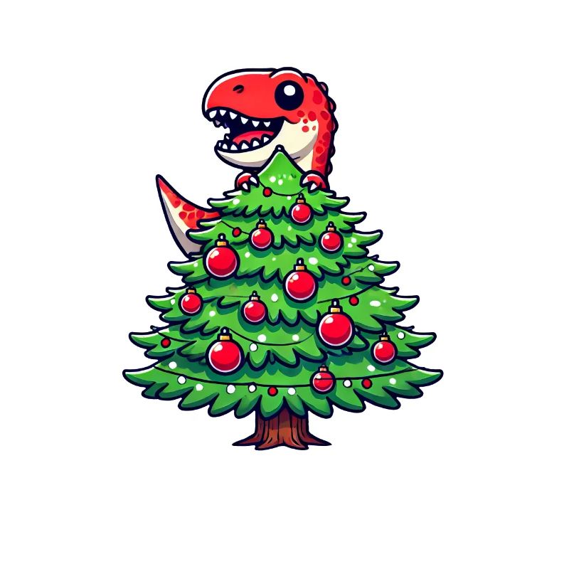 Bande dessinée mignonne T-Rex Noël