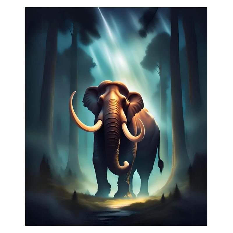 Mammoth in a forest