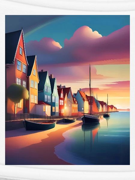 Denmark town harbour