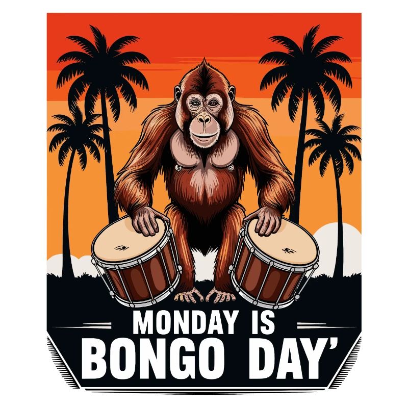 Monkey Bongo Drummer