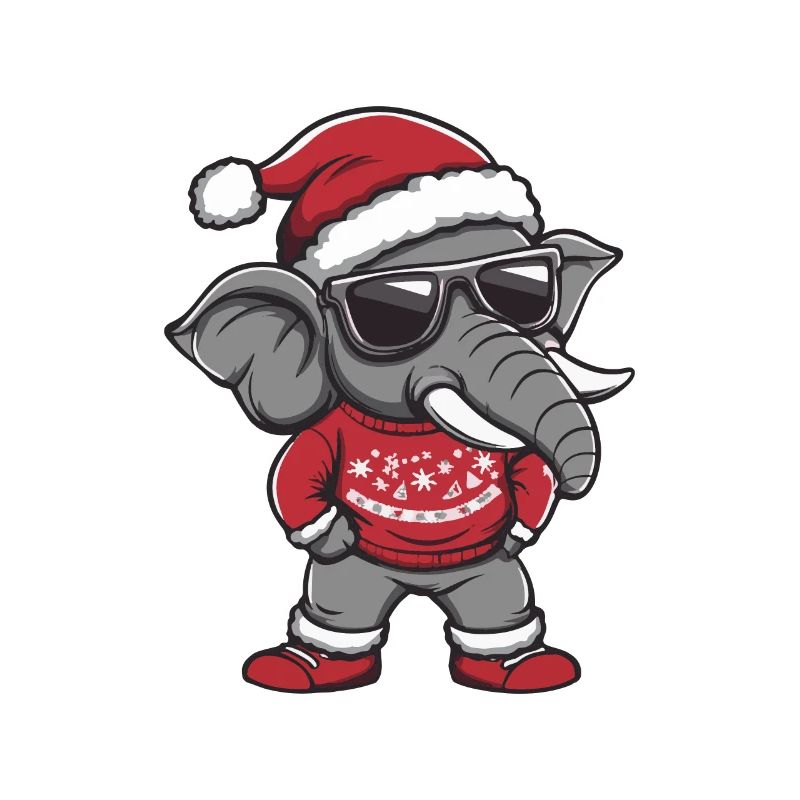 Elephant Christmas Comic Cool