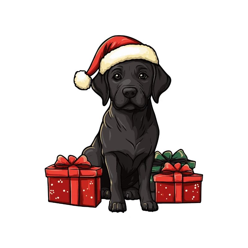 Labrador Hund Weihnachten Comic Geschenke