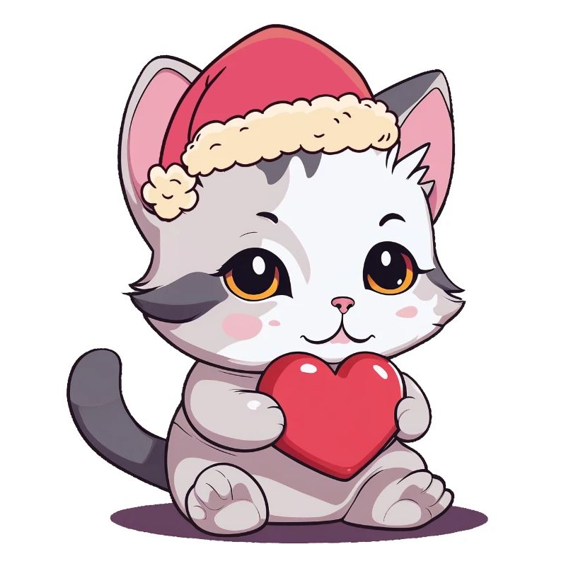Niedliche Katze Weihnachtsgeschenk Katzen Kind