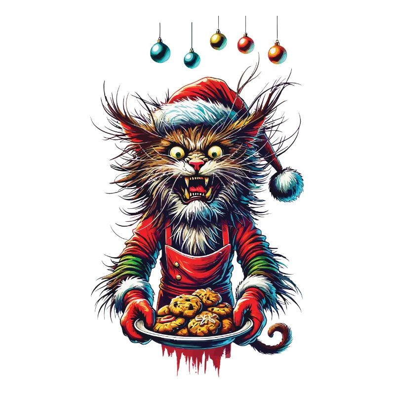 Weihnachten Katze Mit Plätzchen