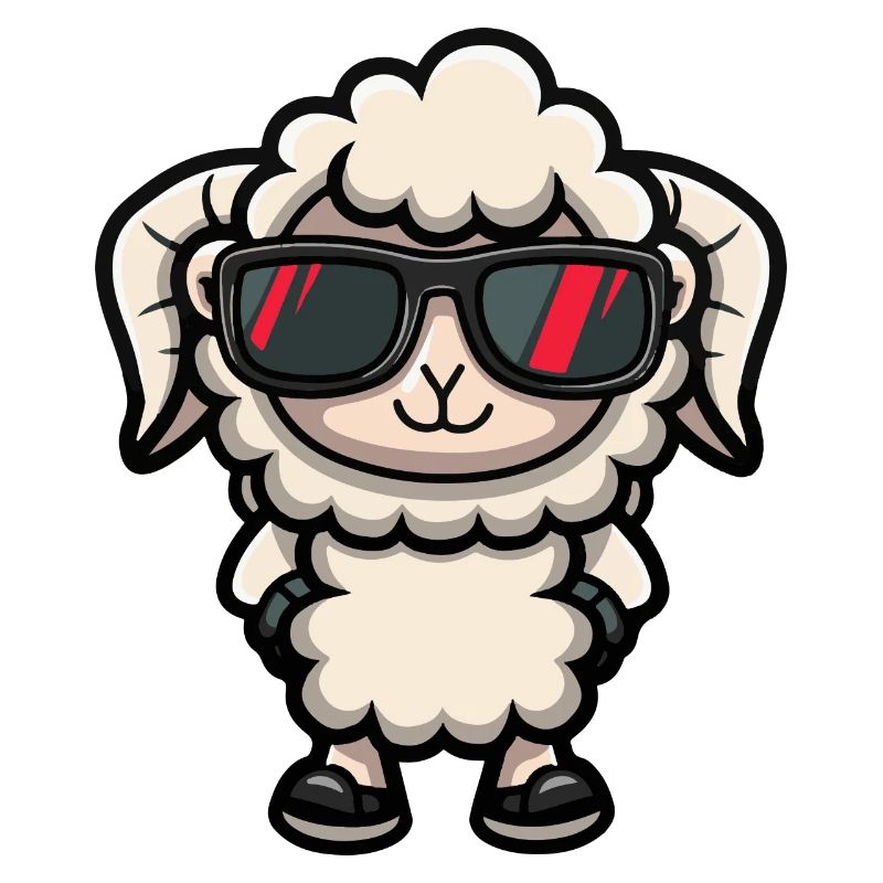 Mouton Bande Dessinée Cool