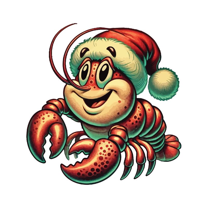 Christmas lobster with cap