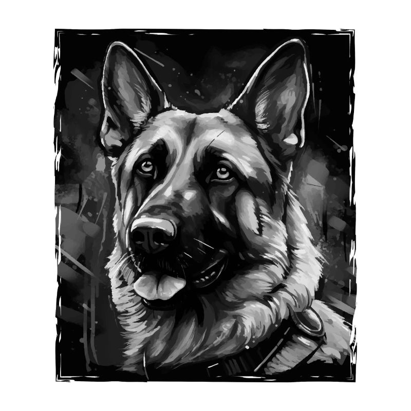 German Shepherd Dog Portrait