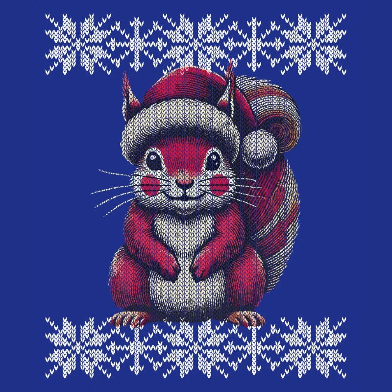 Christmas squirrel with cap