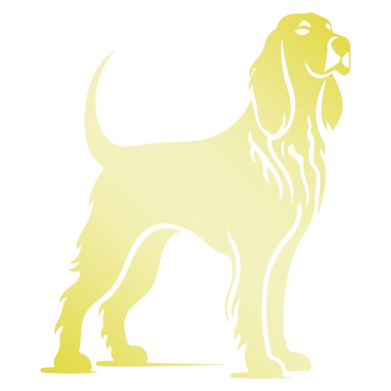 Silhouette de chien de chien de chasse afghan