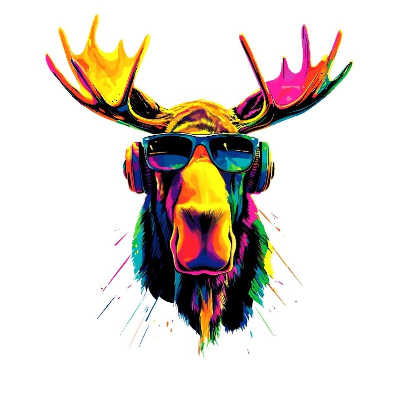 Elch Moose Elchbulle Geweih Hirsch Wilde Elche