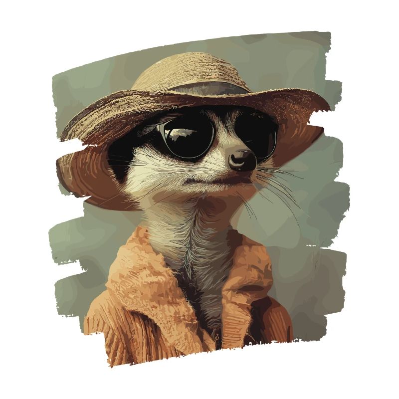Erdmännchen Retro