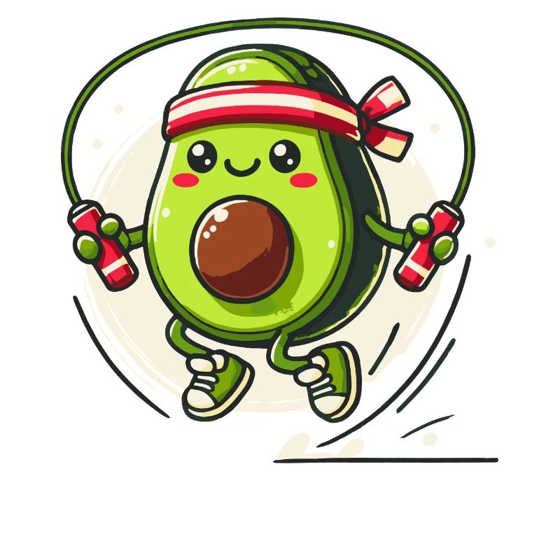 Jumping Avocado Workout Spaß