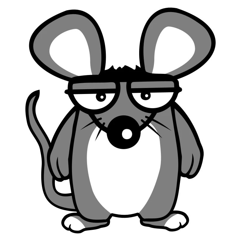 Maus Guckt Böse Wütend Frustriert Sauer Aggressiv