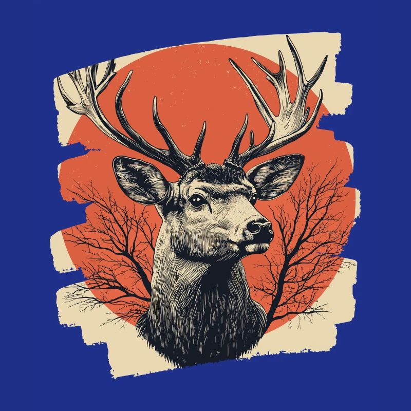 Cerf avec bois