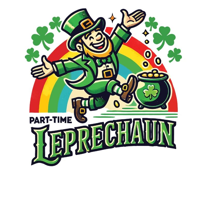 Saint-Patrick Trèfle Arc-en-ciel Leprechaun