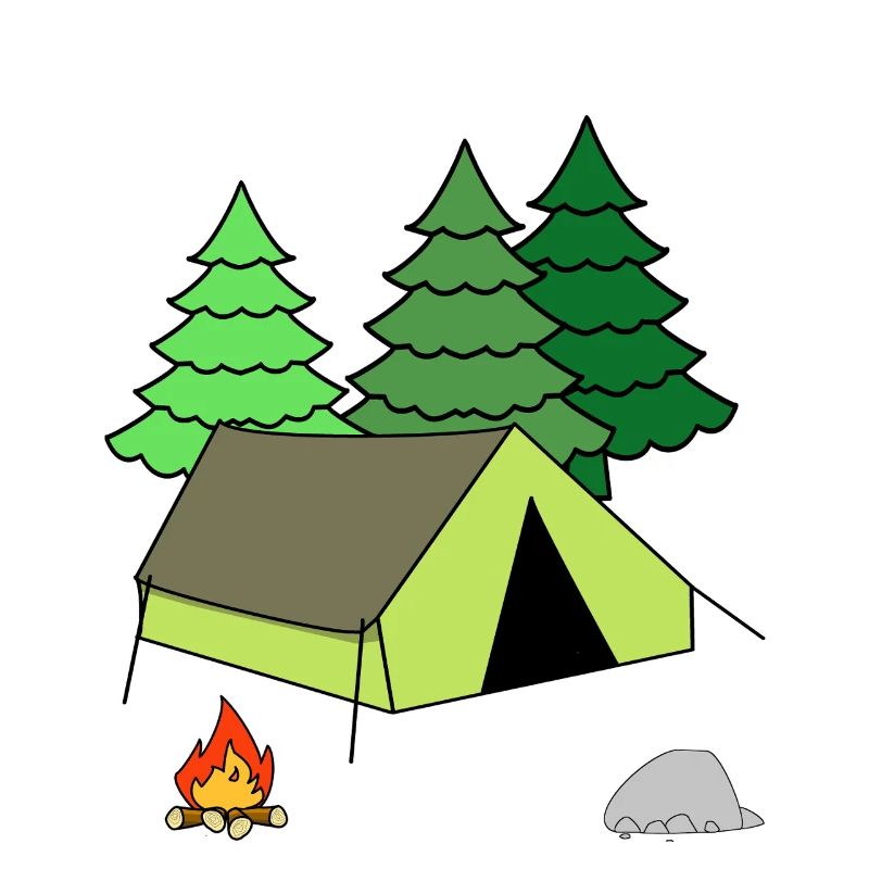 Tente de feu de camp Camping Camping Forest