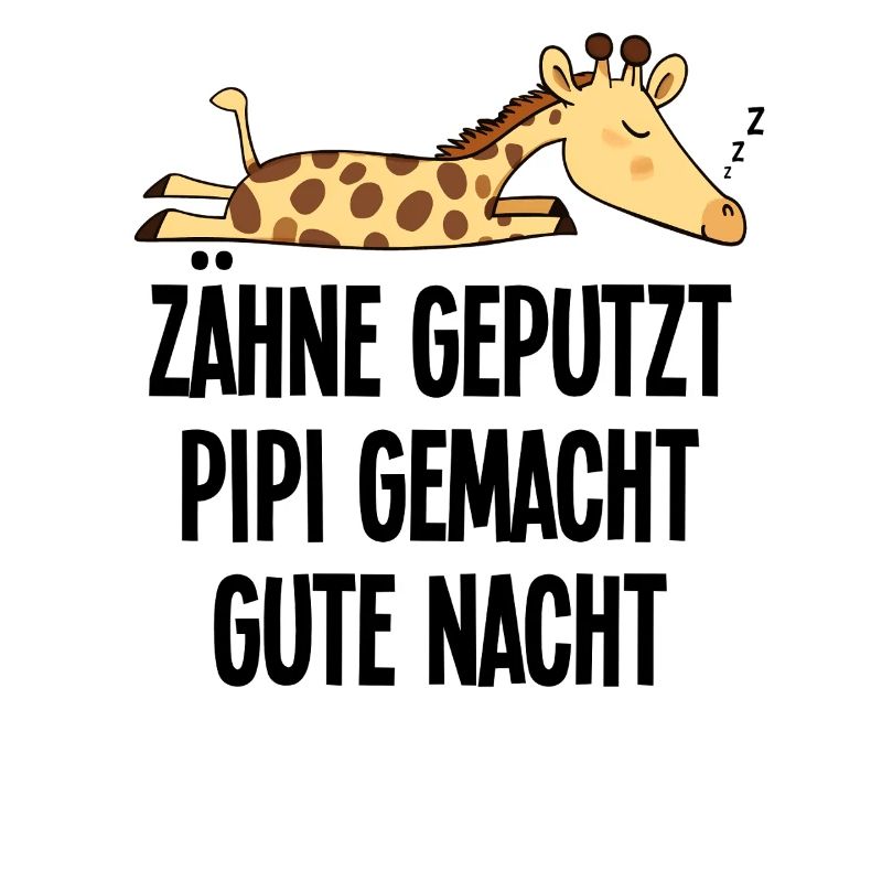 Giraffe Good Night Funny Teeth Brushed Gift