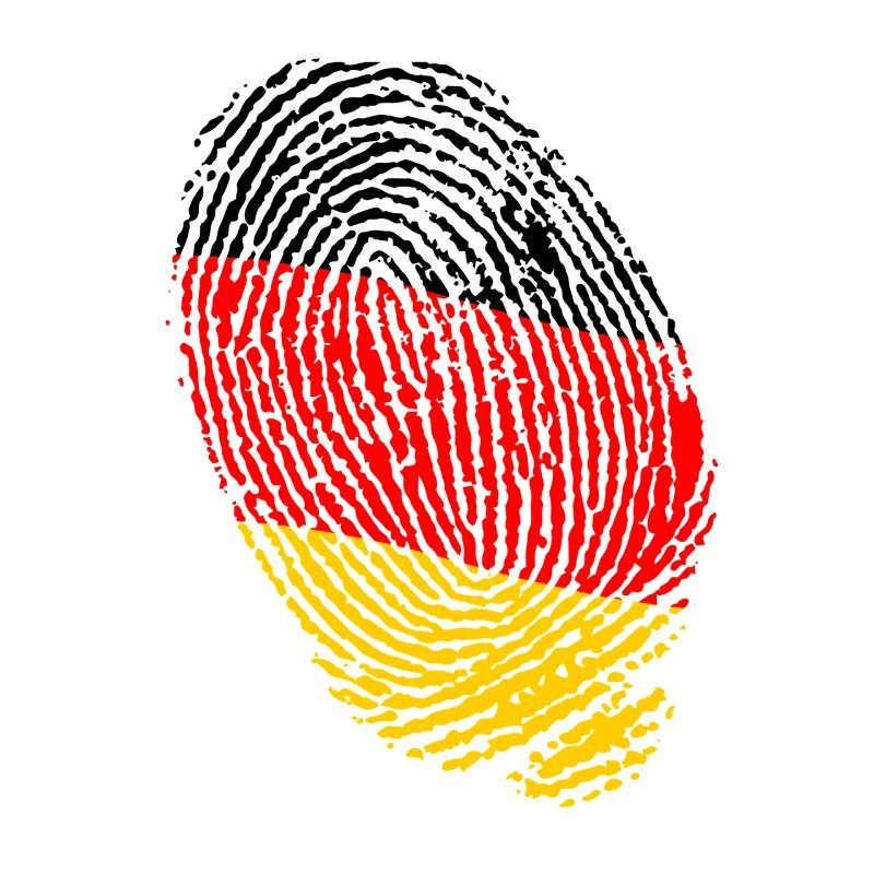 German flag fingerprints