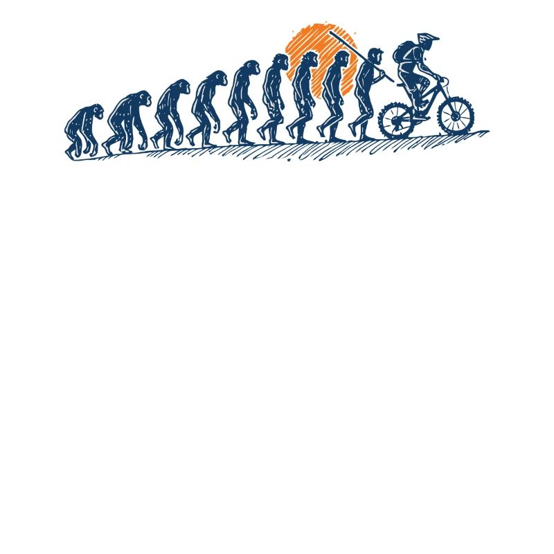 Evolution from ape to cyclist