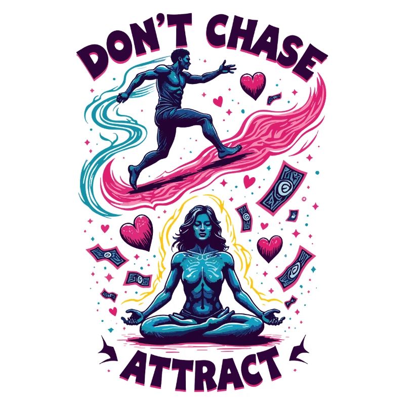 Funny Meditative Quote | Don't Chase Attract