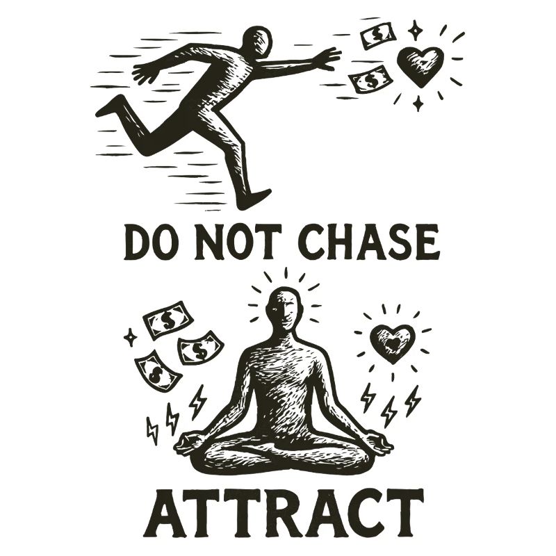 Don't Chase Attract | Minimalist Meditation Art