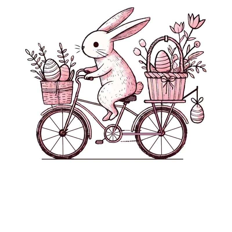 Roue de lapin de Pâques style vintage