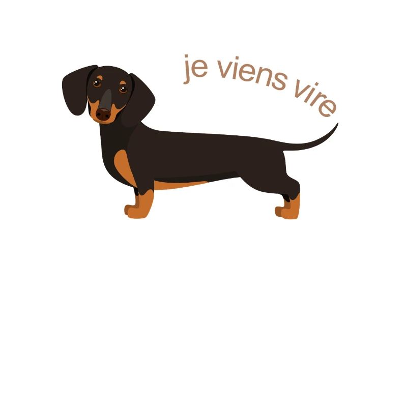 Teckel mignon avec texte français