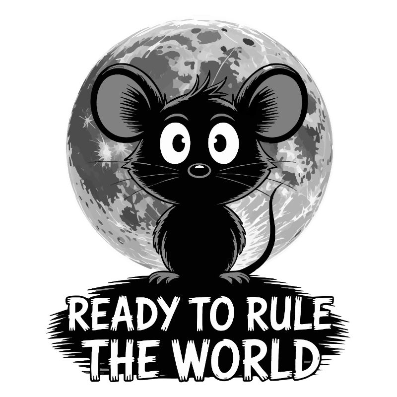 Ready to conquer the world – Mouse in the moonlight