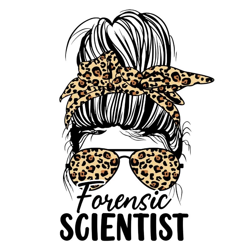 Forensiker Messy Bun Leopard Forensik