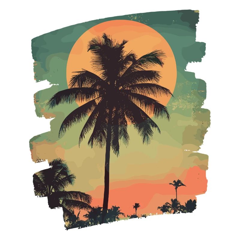 Palm Tree Sunset Summer Sun
