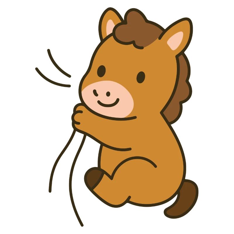 Cuddled foal