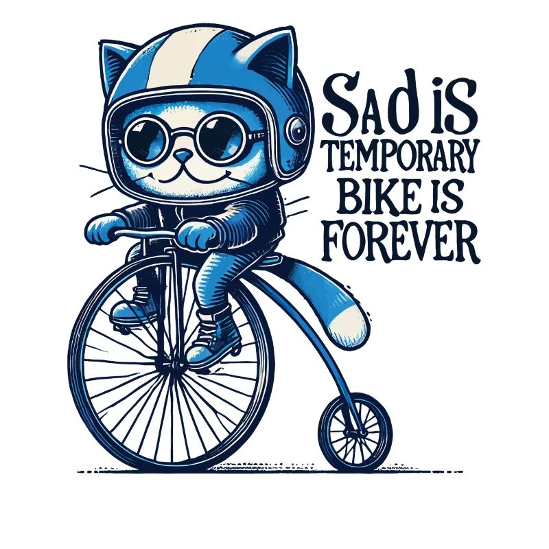 Cats Bicycle Design with Saying for Cyclists