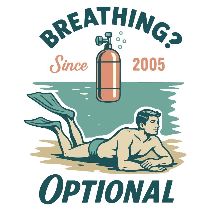 Breathing Optional Diver Ocean Sea