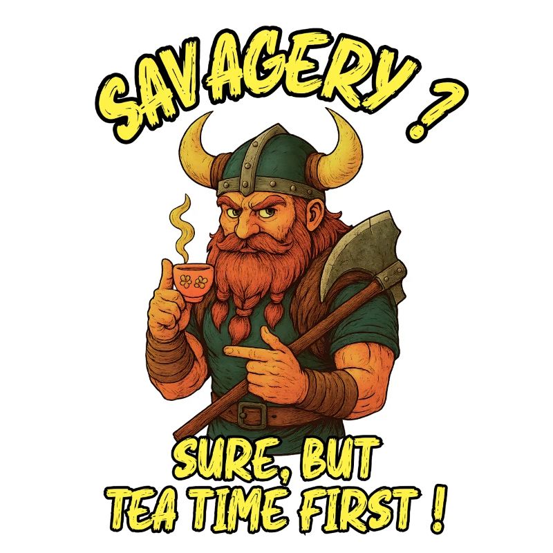 SAVAGERY? On Purpose Tea Time First - Viking Humor