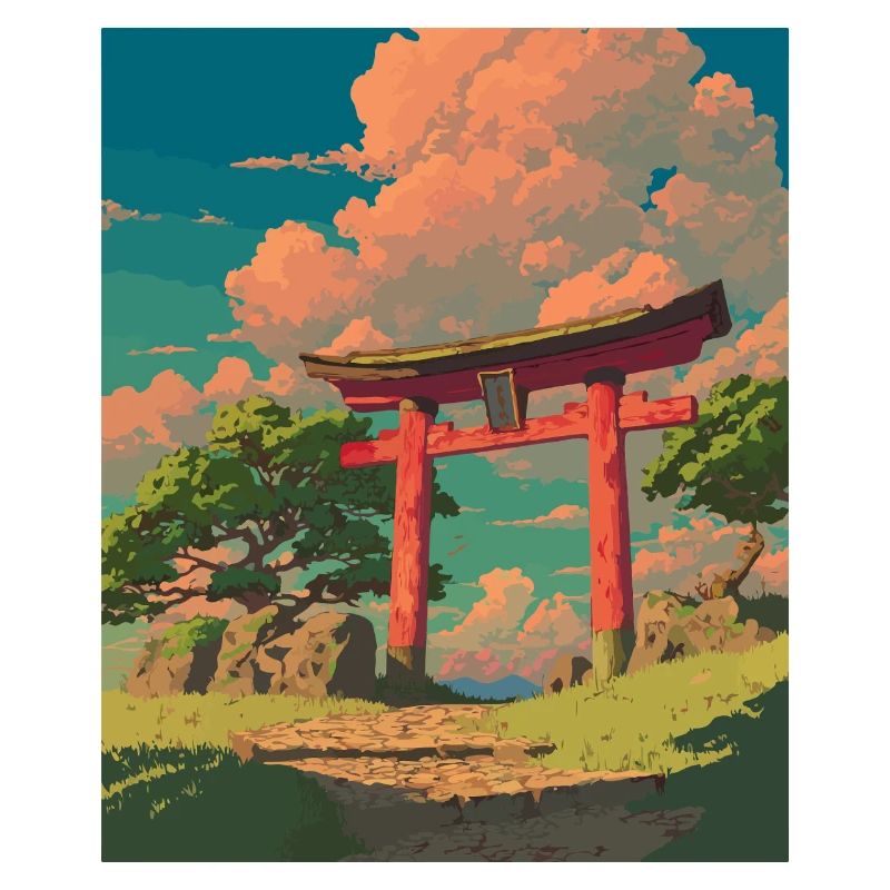 Serene Japan Torii Gateway Scene