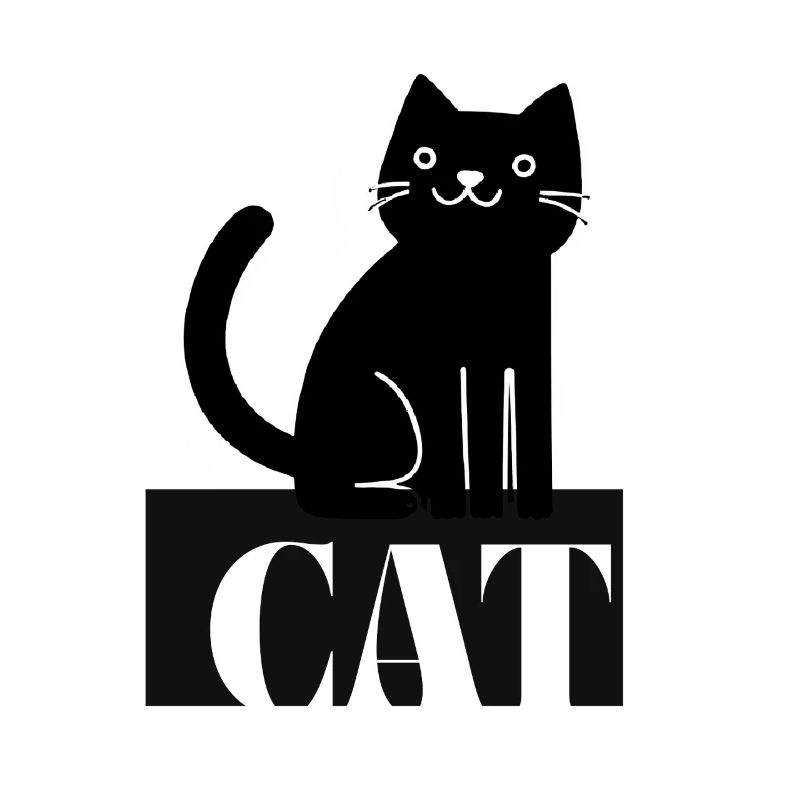 Lettrage rétro Cat Lover