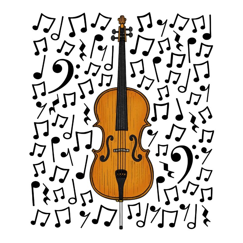 Cello Musical Notes Cellist String Musician