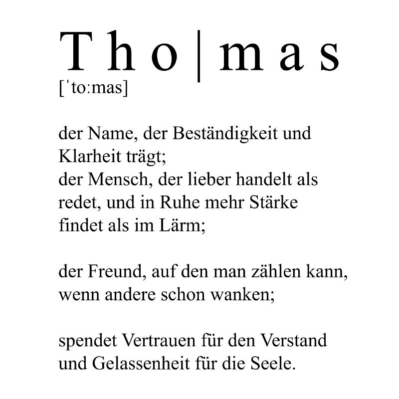 Thomas Définition Typographie