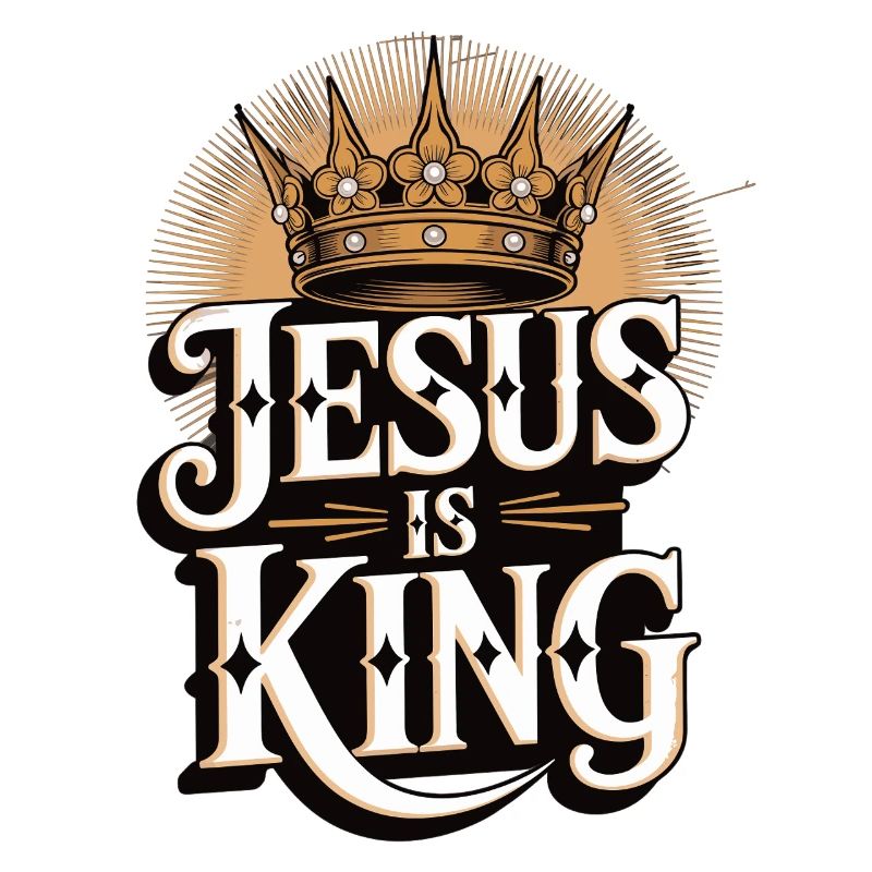 Jesus as King with Crown Design
