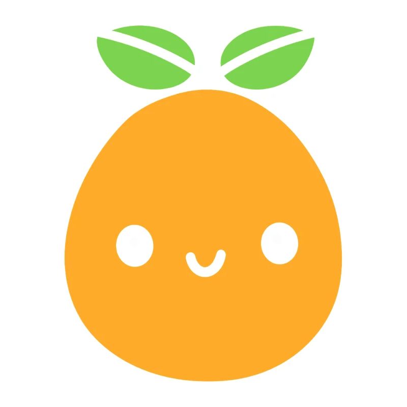 Cute citrus fruit with smiling face Mango