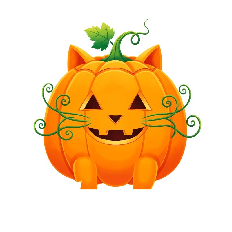 Cat Pumpkin Halloween Design