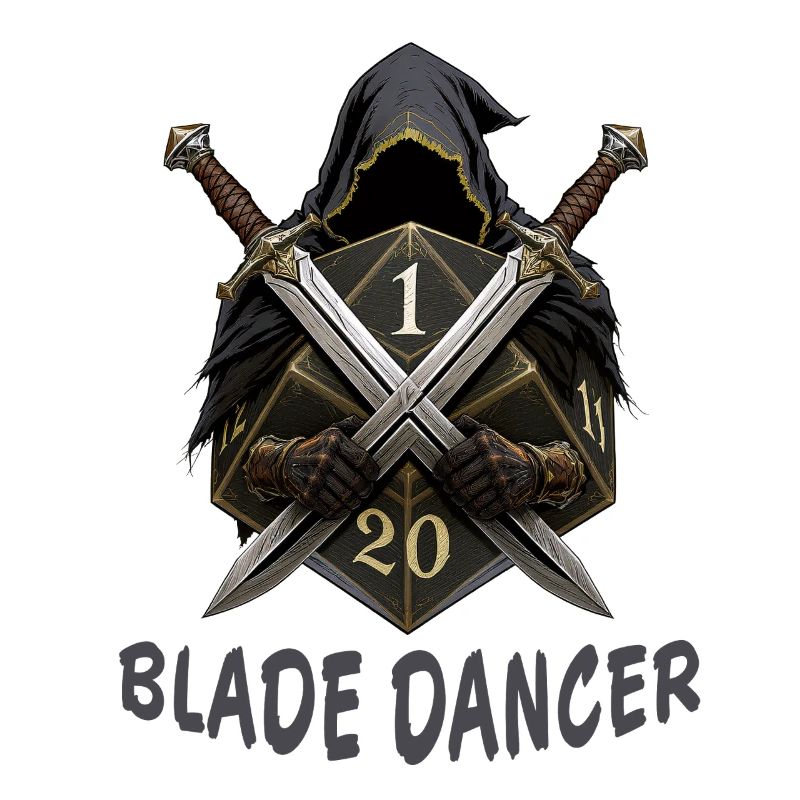 Blade Dancer – Kapuze mit zwei Schwertern